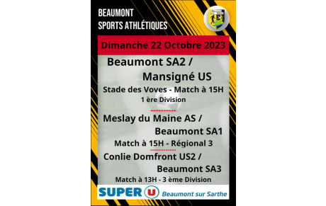 Agenda Sportif du Beaumont SA