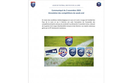 Tous les matchs du week-end sont reportés 