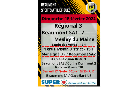 Agenda Sportif du Beaumont SA