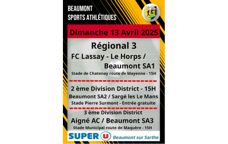 Agenda Sportif du Beaumont SA