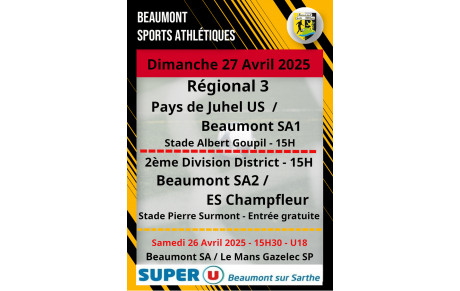 Agenda Sportif du Beaumont SA