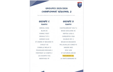 Composition du groupe D de régional 2