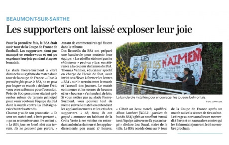 Article Le Maine Libre ( Nicolas Bouchereau)