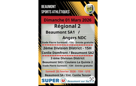 Agenda Sportif du BSA